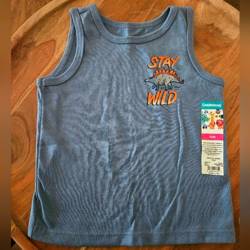 18 month, boys tank top, stay wild